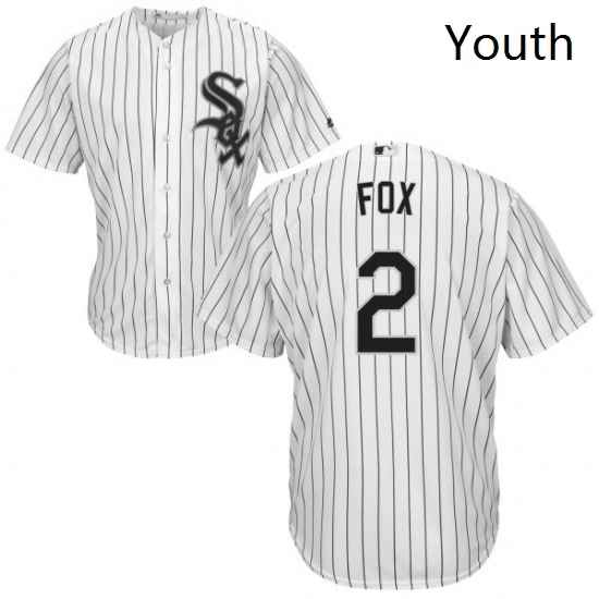 Youth Majestic Chicago White Sox 2 Nellie Fox Authentic White Home Cool Base MLB Jersey